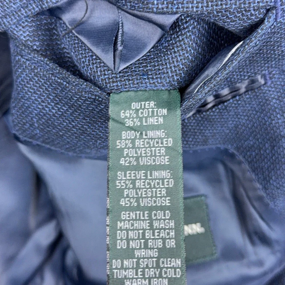 Rodd & Gunn Sport Coat Mens Medium Navy Blue Sports Fit Linen Blazer Jacket
